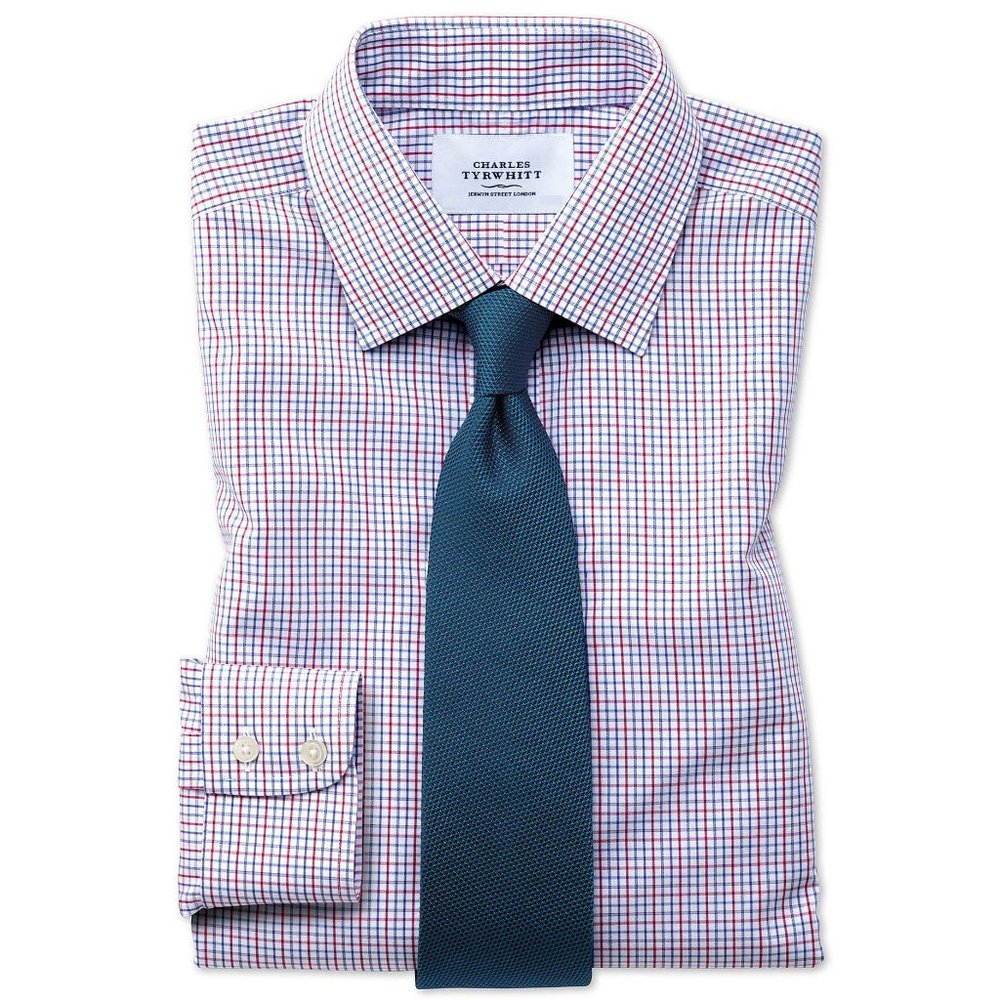 Men's Charles Tyrwhitt Micro-grid Button-down Shirt (EUC)